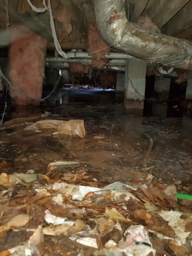 Crawl space flood assessment for Commercial Water Damage Restoration in Moultonborough